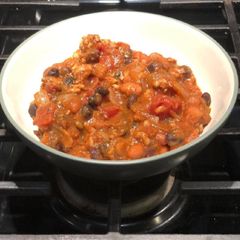 Fall-In-A-Bowl Crockpot Pumpkin Chili A picture of Fall-In-A-Bowl Crockpot Pumpkin Chili.