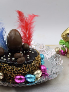 Una foto de Mona de Pascua de chocolate