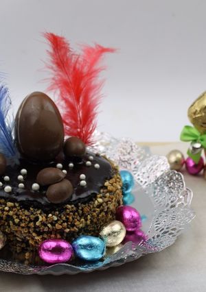 Una foto de Mona de Pascua de chocolate