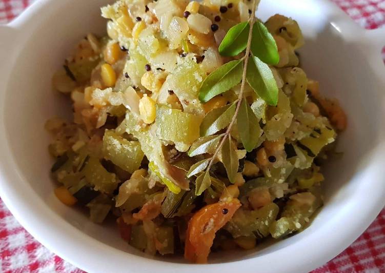 Recipe of Any-night-of-the-week South Indian Style- Snake Gourd with Lentils