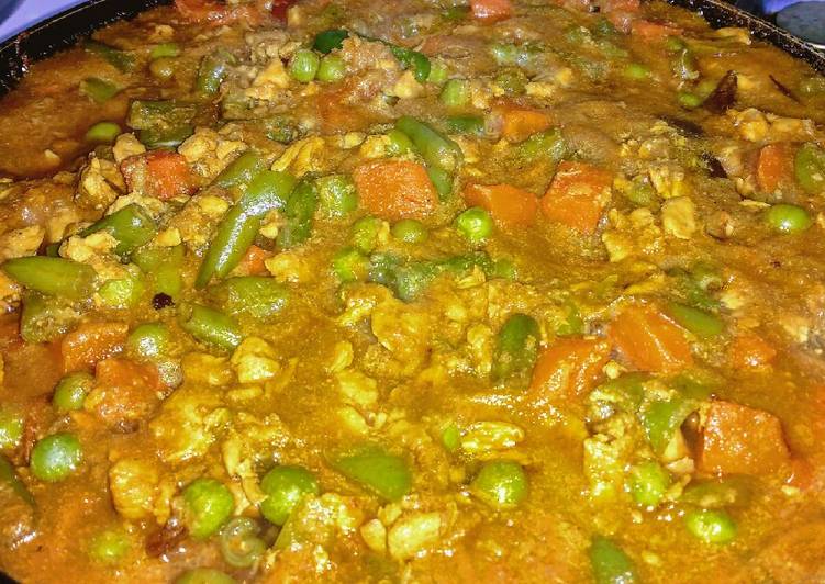 Recipe of Speedy Chicken Keema with vegetables