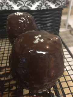 A picture of BC SOUR CREAM CHOCOLATE CAKE WITH LOCAL STRAWBERRY PRESERVES & CHOCOLATE GANACHE.