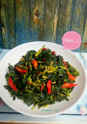 Foto resep Tumis Daun Singkong Bunga Pepaya