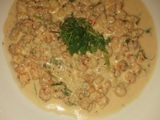 Camarones en crema