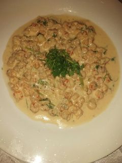 Una foto de Camarones en crema