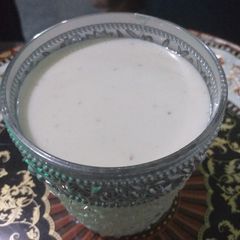 Almond milk drink A picture of Almond milk drink.