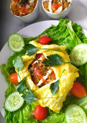 Foto resep Nasgor Berselimut Mentai Ayam