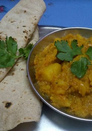 A picture of Shalgam ki sabzi.