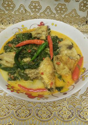 Foto resep Gulai ayam daun singkong