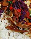 Cazuela sencilla y sabrosa de mariscos con arroz