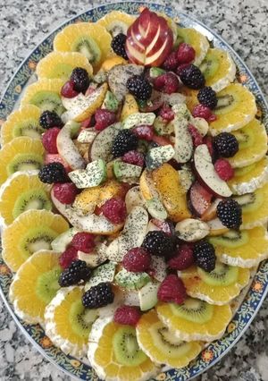 صورة لوصفة طبق فواكه مشكلة 😋
