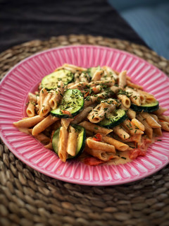 Una foto de Macarrones One Pot de gambas con Mascarpone en Moulinex iCompanion