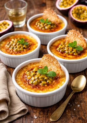 Foto de Crème Brûlée de Maracujá com Toque de Cachaça