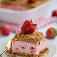 A picture of Frozen strawberry dessert.