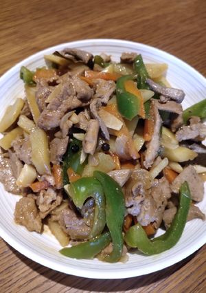 A picture of Sauteed Pork and Liver.