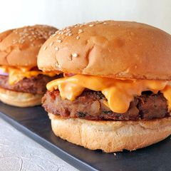 A picture of Veggie Bean Burger.