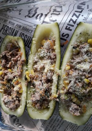 Una foto de Zapallos italianos rellenos al horno