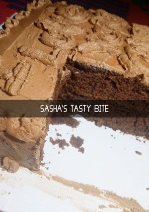 A picture of MOIST CHOCOLATE CAKE 🥰.