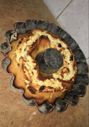 صورة لوصفة كيكة الليمون بالزبيب والجوز