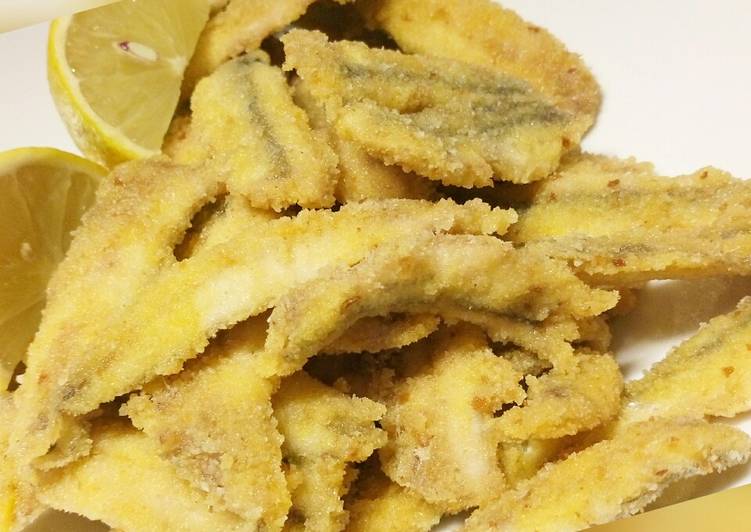 Steps to Make Quick Alici impanate - fried breaded anchovies