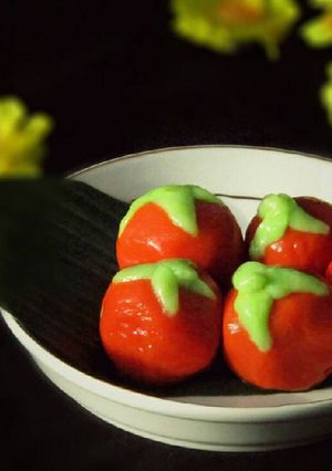 Hình của món Bánh gấc ngày tết Kinh Kỳ.