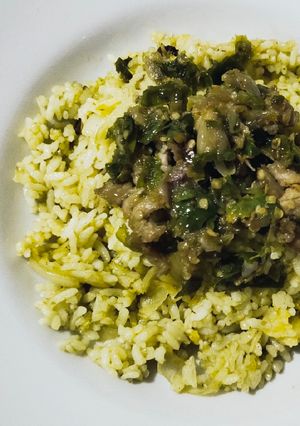 Foto resep Nasi goreng dendeng cabe hijau