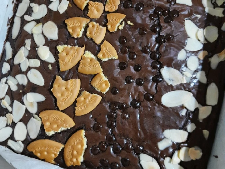 Cara Gampang Membikin Resep Chewy Fudgy Brownies, with shiny crust yang Uenak Anti Ribet, Mantap