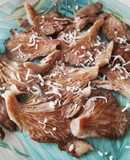 Setas ostra a la plancha con queso
