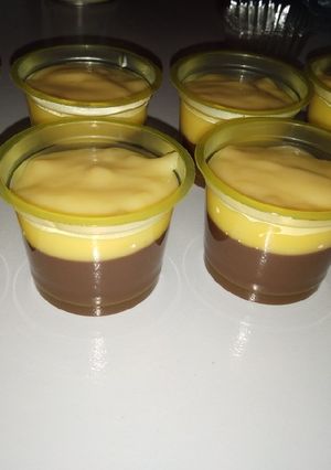 Foto resep Puding coklat lapis puding jagung