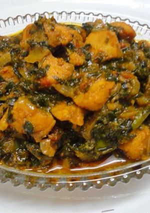 A picture of Methi Chicken.