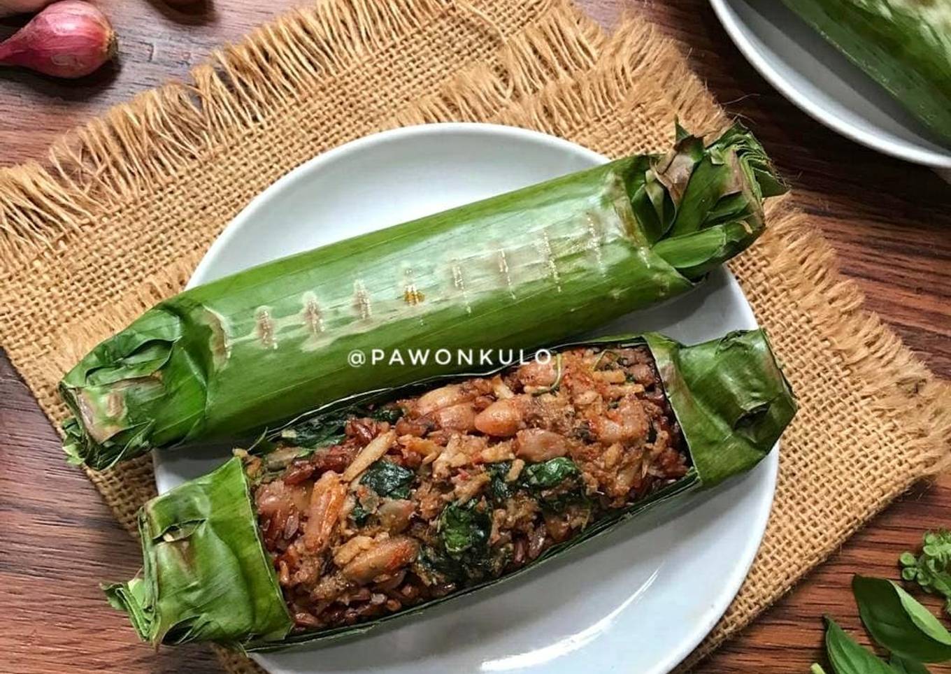 Nasi Merah Bakar Cumi