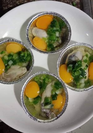 Hình của món Hàu nướng trứng.