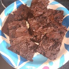 Black bean brownies A picture of Black bean brownies.