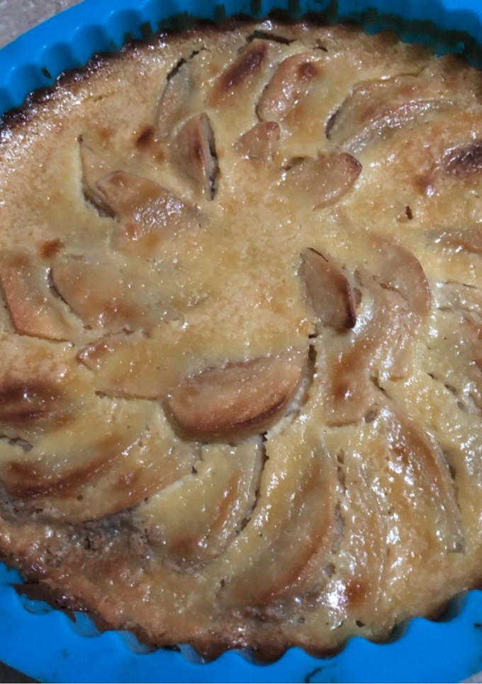 Una foto de Tarta cremosa de manzana
