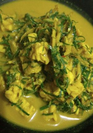 Foto resep Gulai Daun Mangkokan Tempe Teri