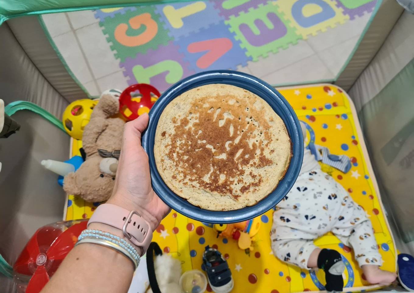 Waffle de banana 🍌 para bebés