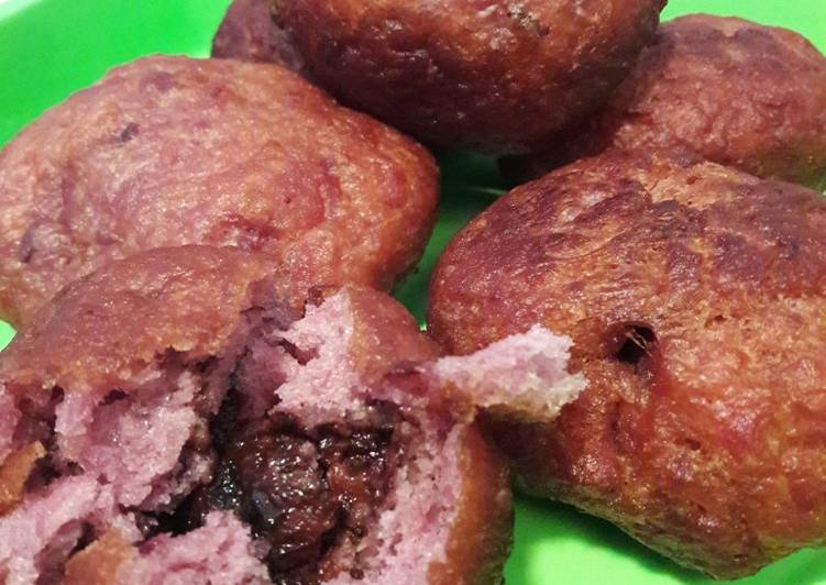 Donat ubi ungu tanpa telor