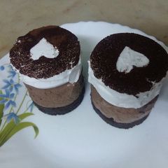 A picture of Chocolate mousse cakes.