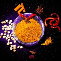 A picture of Chole masala powder.