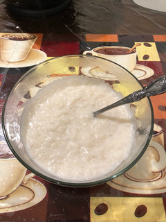 Una foto de Arroz en leche de coco