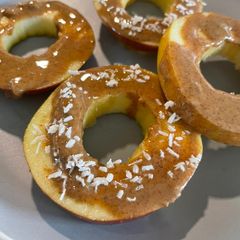 A picture of Apple & Almond Butter Rings.