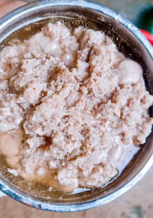 Hình của món Thịt băm hấp.