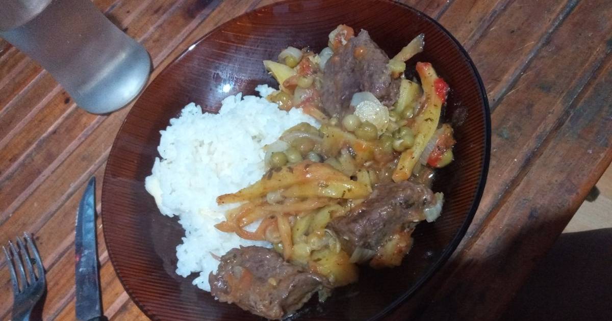 Roast beef a la cacerola con arroz cremoso Receta de SOFICOOK Cookpad