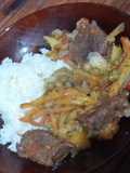Roast beef a la cacerola con arroz cremoso