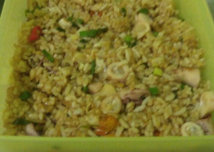 Bumbu meracik Nasi goreng cumi asin cabe ijo yang mudah