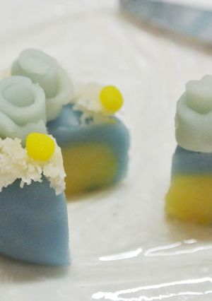 A picture of Nerikiri Wagashi: Party cake.