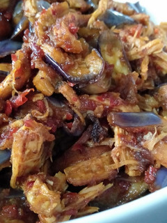 Foto resep Sambal terong ayam suir simple