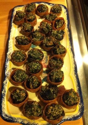 Une photo de Croustades d escargots au beurre d ail et persil