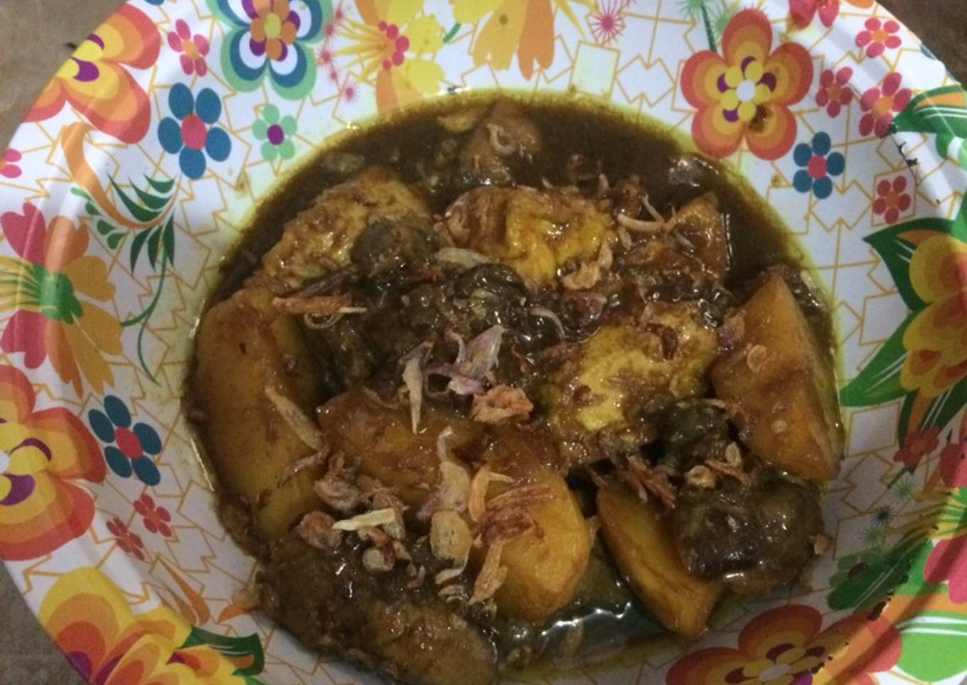 Semur campuran (Ati,Tahu,Kentang)