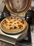 Gourmet High-Hydration Pizza with Confit Cherry Tomatoes, Stracchino, and Mozzarella